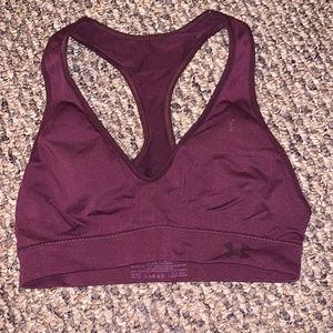 Maroon under armour padded bra